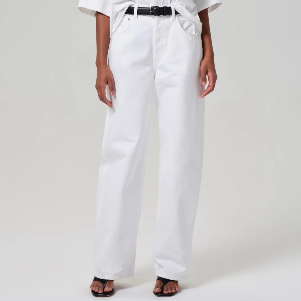 NWT Citizens Of Humanity Ayla Baggy Jeans in Canyon White Denim Cuffed Crop